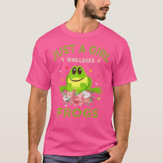 Grappige kikkerliefhebber vrouwen gewoon een meisj t-shirt