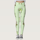 Grappige kikkers op pad leggings (Voorkant)