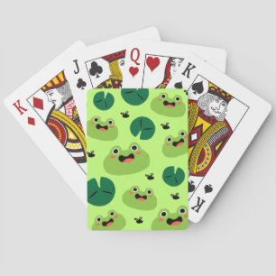 Grappige kikkers pokerkaarten