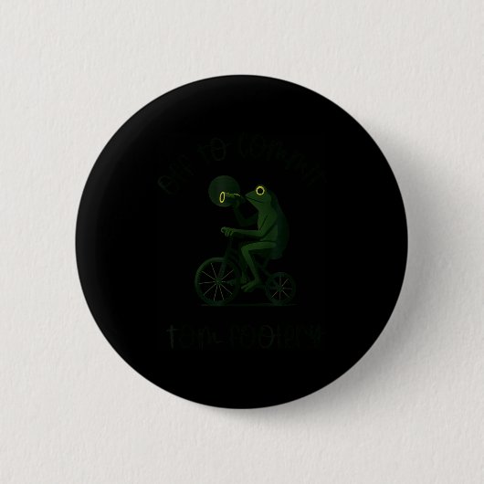 Grappige Kikkertovenaar Gaat Dwaasheden Uithalen V Ronde Button 5,7 Cm (Voorkant)