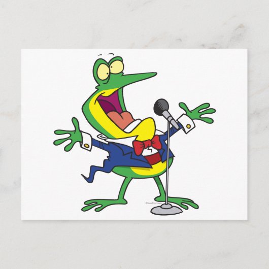grappige kikkerviskikker cartoon briefkaart (Voorkant)