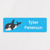 Grappige killer whale orka schattige cartoon geper labels (Design 1)
