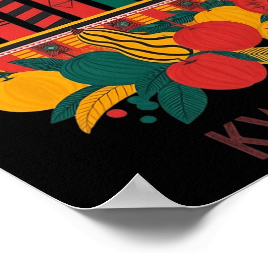 Grappige Kinara Zeven Kaarsen Kwanzaa Viering 2 Poster (Hoek)