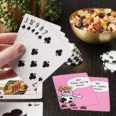 Grappige kinder cartoon koe pokerkaarten (Insitu)