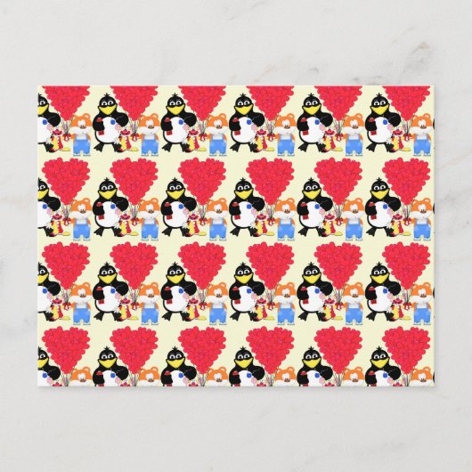 Grappige kinder cartoon Valentijnse Feestdagenkaart (Voorkant)