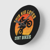 Grappige kinder crossmotor ronde klok (Hoek)