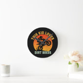 Grappige kinder crossmotor ronde klok (Huis)