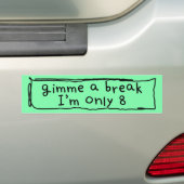 Grappige Kinder Grap Grappige Rij Humor  Bumpersticker (Op auto)