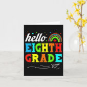Grappige Kinder Hallo studenten Kaart (Gele Bloem)