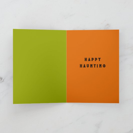 Grappige kinder Halloween kaart (Binnen)