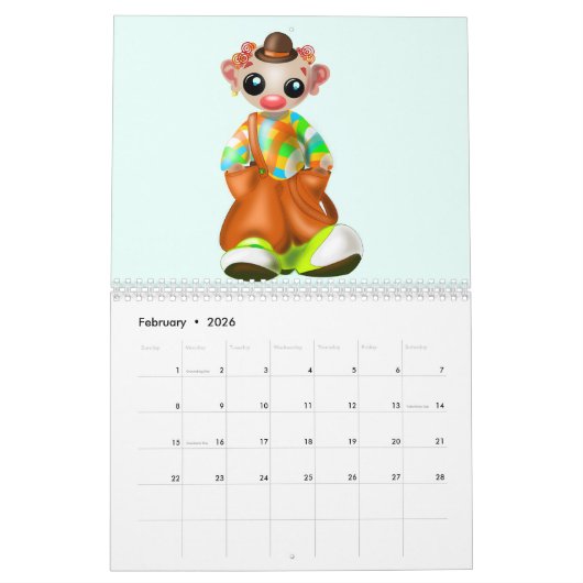 Grappige Kinder kalender (Feb 2026)