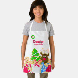 Grappige Kinder kerst bakken cookie uitwisseling Schort