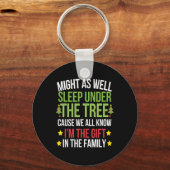 Grappige Kinder kerstpyjama Sleutelhanger (Voorkant)