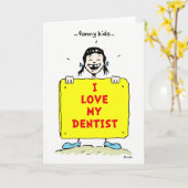 Grappige Kinder Positieve Tandheelkundige Quotes W Kaart (Gele Bloem)