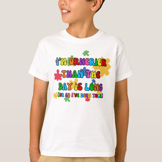 Grappige Kinder puzzel T-shirt (Voorkant)