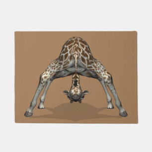 Grappige Kinderachtige Giraffe Deurmat