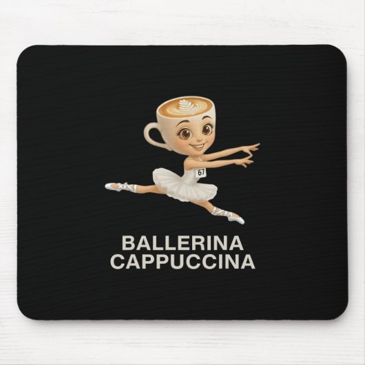 Grappige Kinderen 67 Meme Llerina Cappuccina Itali Muismat (Voorkant)