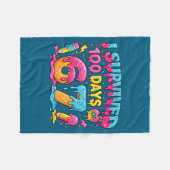 Grappige Kinderen 6 7 100ste Dag Leraar Ik Heb 100 Fleece Deken (Voorkant (Horizontaal))