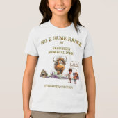 Grappige kinderen Amerikaanse buffel bizon 2 T-shi Tri-Blend Shirt (Voorkant)