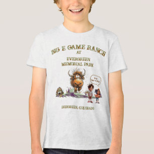 Grappige kinderen Amerikaanse buffel bizon 2 T-shi Tri-Blend Shirt