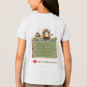 Grappige kinderen Amerikaanse buffel bizon 2 T-shi Tri-Blend Shirt (Achterkant)
