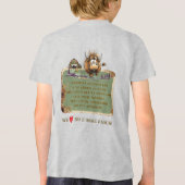 Grappige kinderen Amerikaanse buffel bizon 2 T-shi Tri-Blend Shirt (Achterkant)