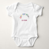 Grappige Kinderen Baby Wit Romper (Voorkant)