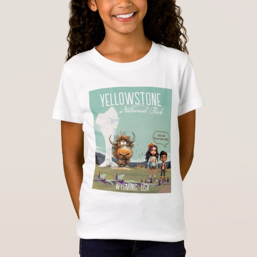 Grappige kinderen bizon Amerikaanse buffel T-Shirt (Voorkant)