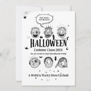 Grappige Kinderen Halloween Grappige Enige Monster Kaart