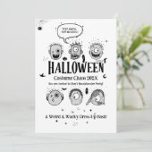 Grappige Kinderen Halloween Grappige Enige Monster Kaart (Staand voorkant)