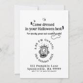 Grappige Kinderen Halloween Grappige Enige Monster Kaart (Achterkant)