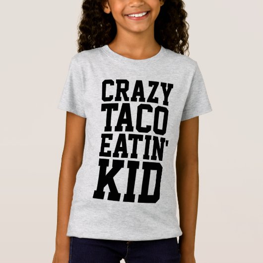 GRAPPIGE KINDEREN KRAZY TACO ETEN KIND T-SHIRTS (Voorkant)