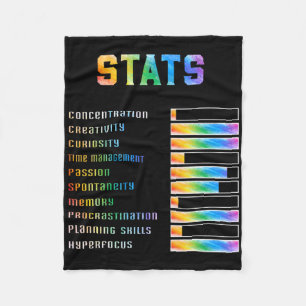 Grappige Kinderen met ADHD Stats Neurodiversity AW Fleece Deken