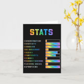 Grappige Kinderen met ADHD Stats Neurodiversity AW Kaart (Gele Bloem)