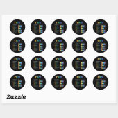 Grappige Kinderen met ADHD Stats Neurodiversity AW Ronde Sticker (Vel)