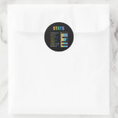 Grappige Kinderen met ADHD Stats Neurodiversity AW Ronde Sticker (Tas)