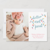 Grappige Kinderen Niet Mopperen Foto Feestdagenkaart (Voorkant)