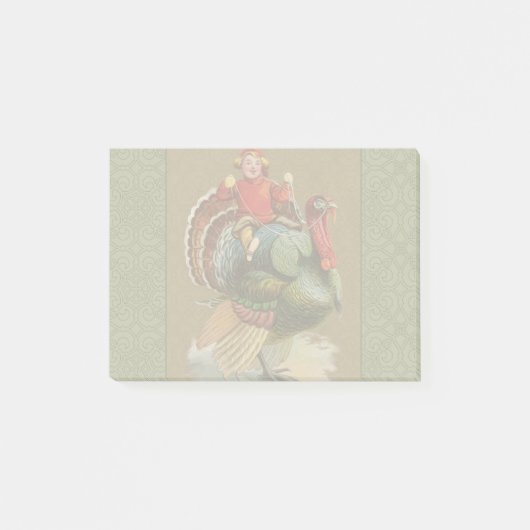 Grappige Kinderen op Thanksgiving Kalkoen Post-it® Notes (Voorkant)