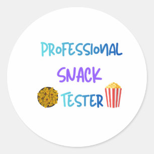 Grappige Kinderen Professionele Snacktester Ronde Sticker