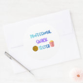 Grappige Kinderen Professionele Snacktester Ronde Sticker (Envelop)