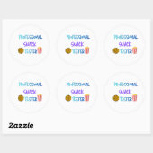 Grappige Kinderen Professionele Snacktester Ronde Sticker (Vel)