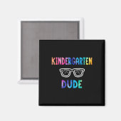 Grappige Kinderen Regenboog Terug Naar School Hall Magneet (Voorkant / Achterkant)