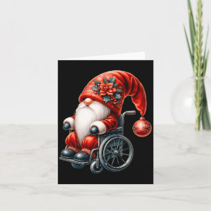 Grappige Kinderen Rolstoel Kerstman Grafisch Voor  Kaart