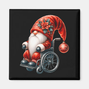 Grappige Kinderen Rolstoel Kerstman Grafisch Voor Magneet