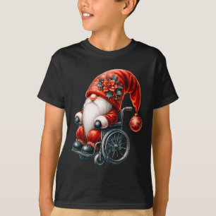 Grappige Kinderen Rolstoel Kerstman Grafisch Voor T-shirt