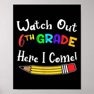 Grappige Kinderen Terug naar School Wees Voorberei Poster