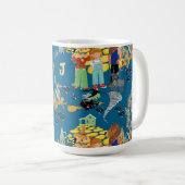 Grappige kinderfiguren koffiemok (Voorkant rechts)