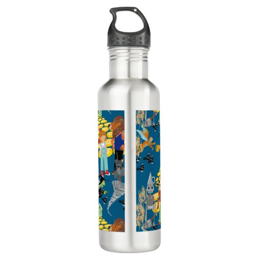 Grappige kinderfiguren waterfles  (Achterkant)