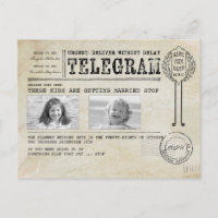 Grappige kinderfoto's | De datum van het telegram