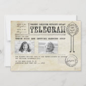 Grappige kinderfoto's | De datum van het telegram  Magnetische Uitnodiging (Voorkant)